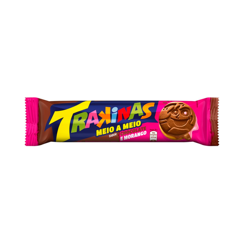 MONDELEZ - Chocolate and Strawberry Sandwich Cookies "Trakinas" - 126g  - FINAL SALE - EXPIRED or CLOSE TO EXPIRY
