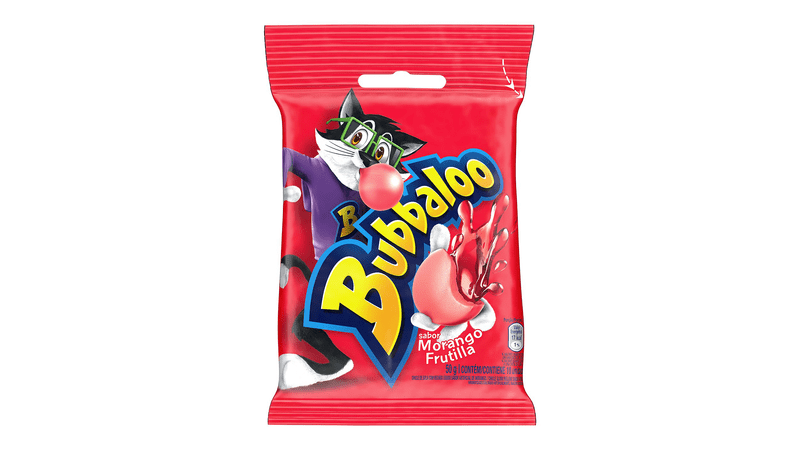 ADAMS - Bubbaloo strawberry gums - 50g (10un)