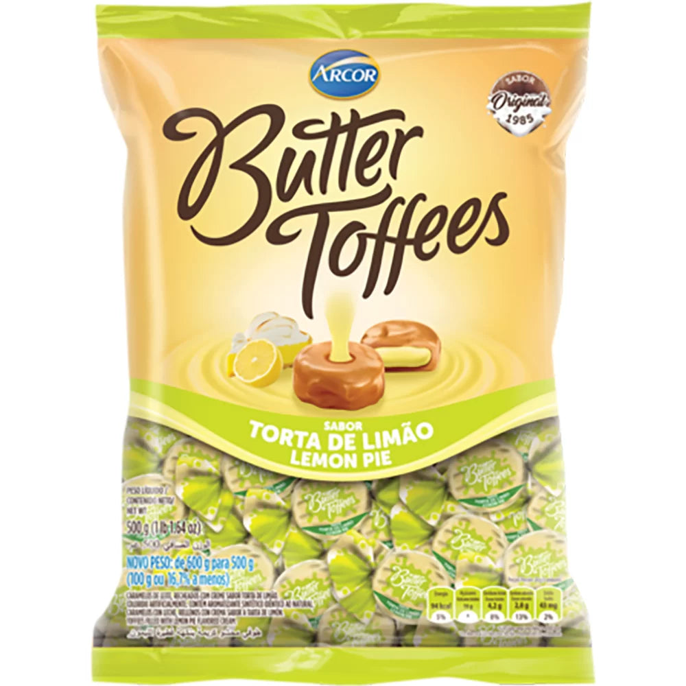 ARCOR - Butter Toffees candy's (Torta de limão) - 100g