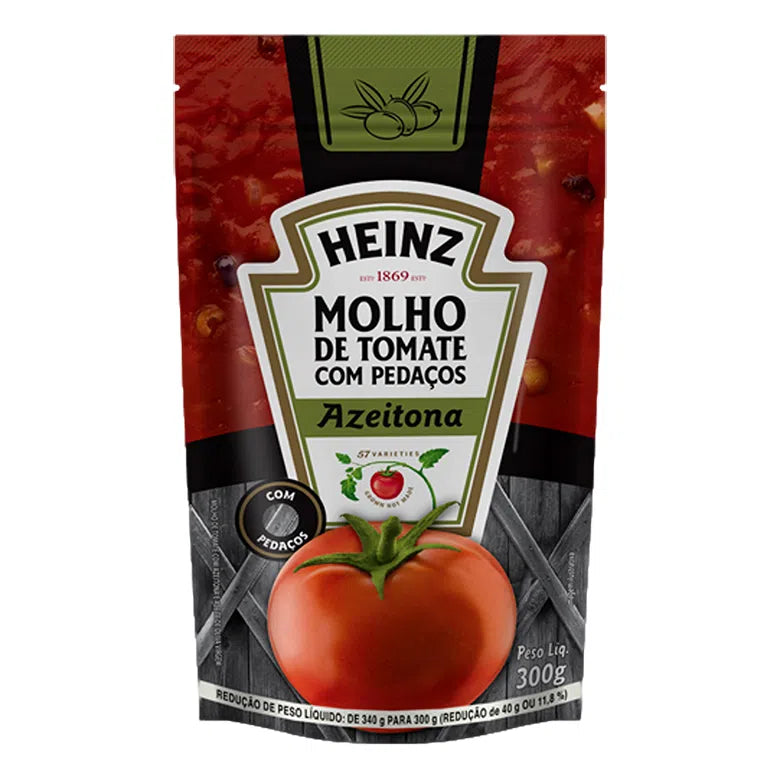 HEINZ - Molho de tomate com azeitonas - 300g - VENDA FINAL - EXPIRADO ou PERTO DE EXPIRAR