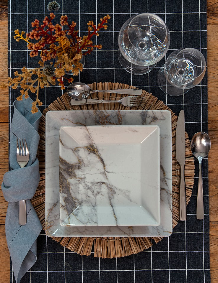 FINAL SALE - Quartier Golden Stone 20 Pieces Dinnerware Set Service for 4