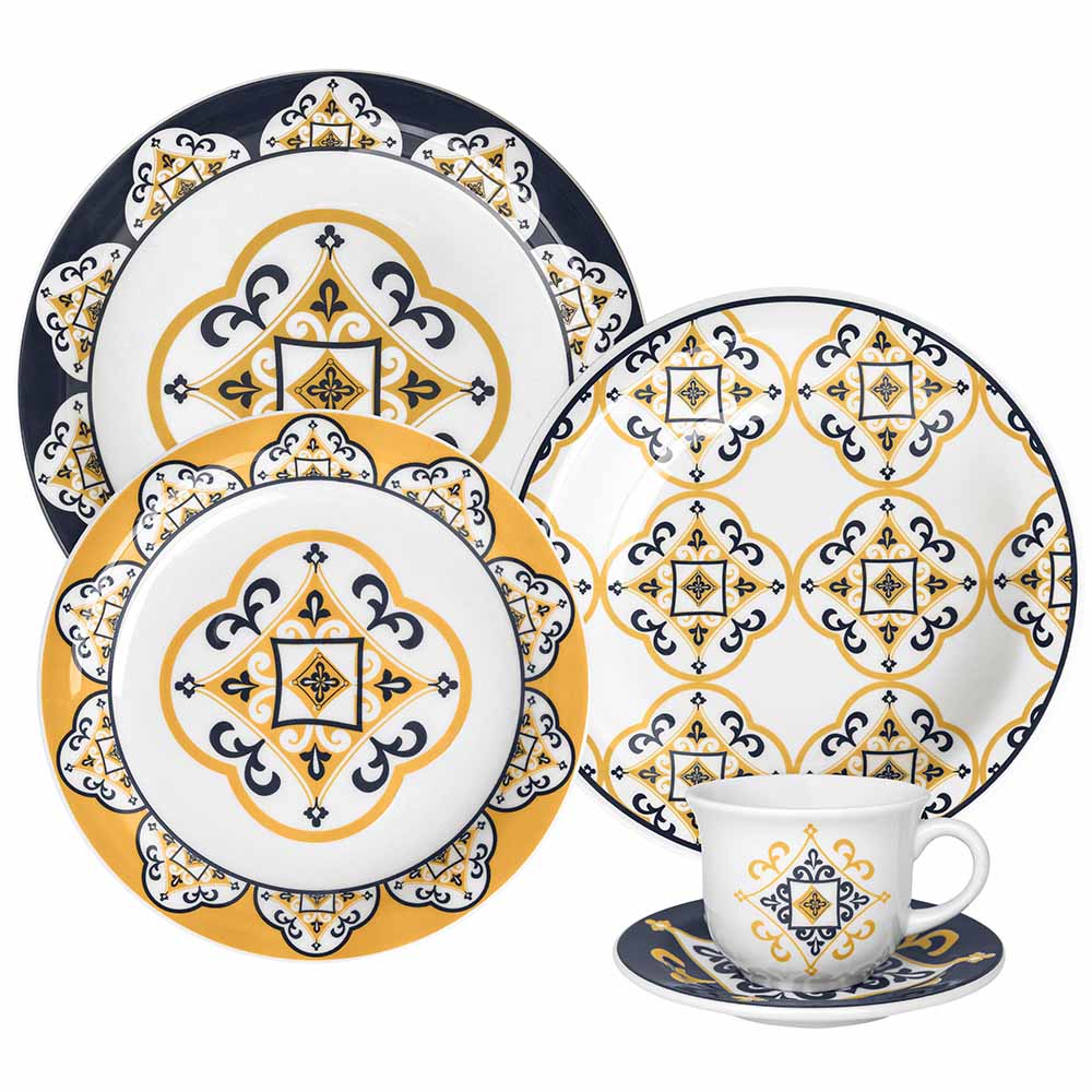 FINAL SALE - Floreal Saint Louis 20 Pieces Dinnerware Set Service for 4