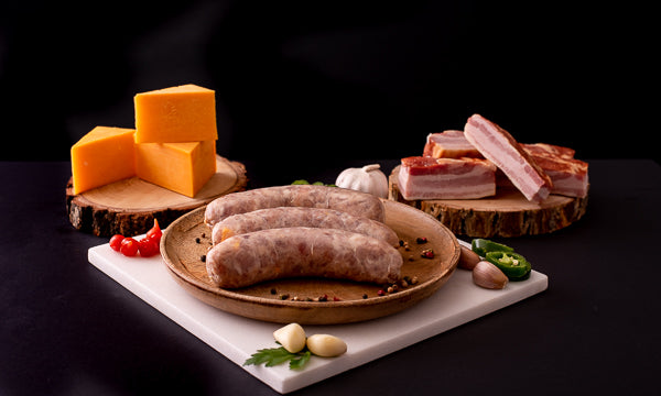 PAPA BOUCHER - Cheddar-Bacon Regular Sausages 390g