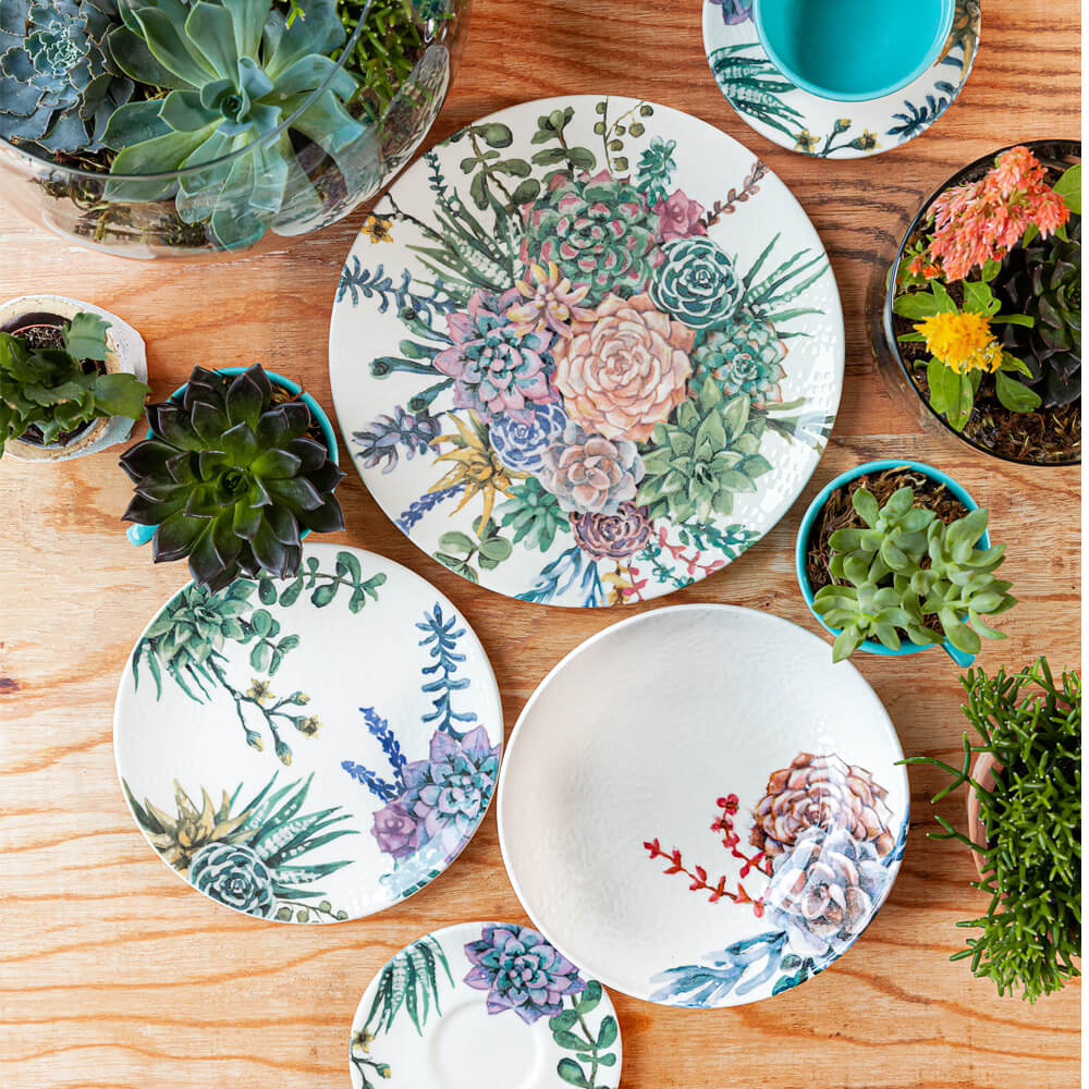 FINAL SALE - Unni Bothanica 20 Pieces Dinnerware Set Service for 4