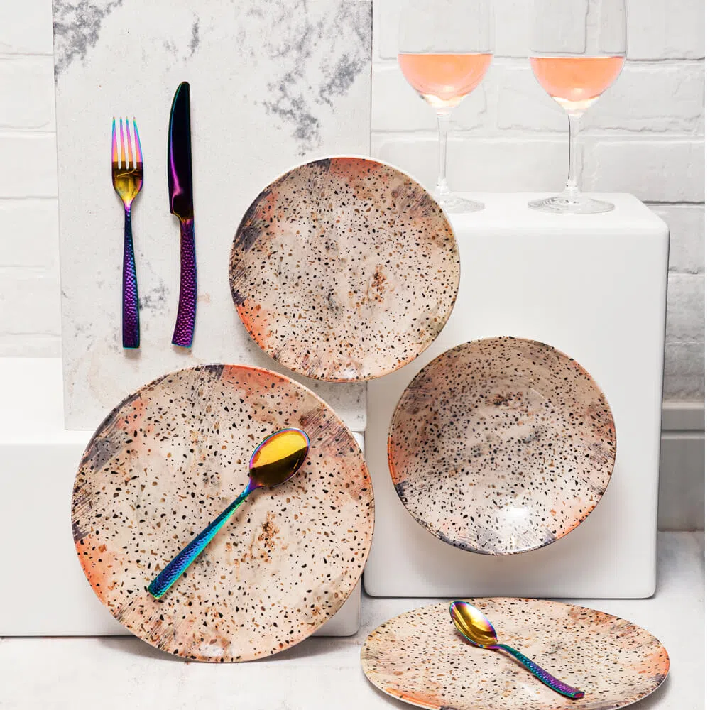 Unni Terrazzo 20 Pieces Dinnerware Set Service for 4