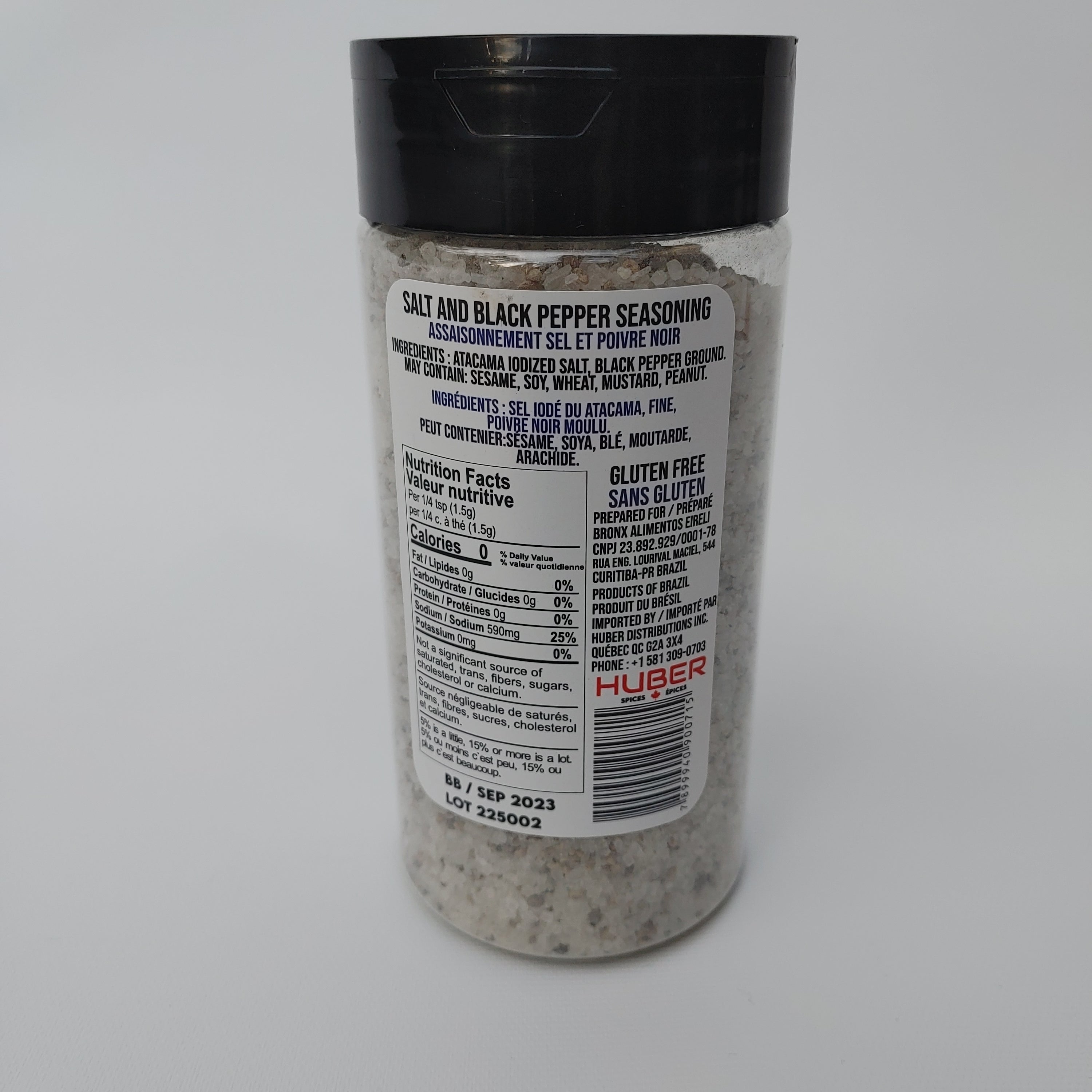 HUBER - Salt Black Pepper Seasoning - FINAL SALE - EXPIRED or CLOSE TO EXPIRY