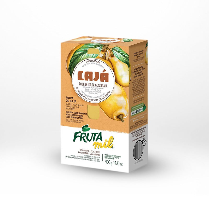 FRUTAMIL - Pulpe de fruit (Cajá fruit) - 4x100g - VENTE FINALE - EXPIRÉ ou PROCHE DE L'EXPIRATION