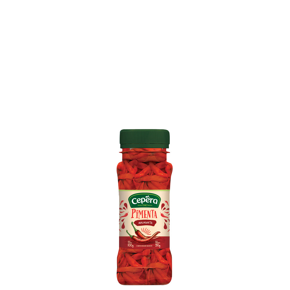 CEPERA - Malagueta RED Pepper in vinegar 50g - FINAL SALE - EXPIRED or CLOSE TO EXPIRY